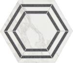 Daltile Perpetuo 8" Glazed Porcelain Hexagon Decorative Accent Wall Tile in Matte Bridal (25 pieces per carton) (9.37 swft per carton)