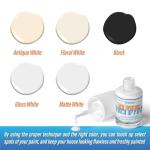 Porcelain Sink Touch Up Paint, High-Gloss Porcelain Repair Kit White & Appliance Paint for Chips, Scratches, Cracks and Spots on Enamel, Acrylic, porcelain, Sinks, Tubs, Bathtub, Appliances, Metal, Tiles in Kitchen and Bathroom. (Gloss White)