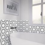 Daltile Perpetuo 8" Glazed Porcelain Hexagon Decorative Accent Wall Tile in Matte Bridal (25 pieces per carton) (9.37 swft per carton)