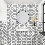 Daltile Perpetuo 8" Glazed Porcelain Hexagon Decorative Accent Wall Tile in Matte Bridal (25 pieces per carton) (9.37 swft per carton)