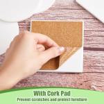 Zopeal 96 Pcs 96 Pcs Ceramic Tiles for Crafts Coasters, Include Unglazed White Ceramic Tiles with Cork Backing Pads Use with Alcohol Ink Acrylic Pouring for DIY Project Gift (Square)