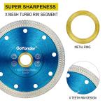 GoYonder 5pcs 4" Grinder Blades Tile Blade, Diamond Saw Blade for Cutting Porcelain Tiles Granite, 115mm Tile Cutting Blade for Angle Grinder