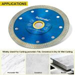 GoYonder 5pcs 4" Grinder Blades Tile Blade, Diamond Saw Blade for Cutting Porcelain Tiles Granite, 115mm Tile Cutting Blade for Angle Grinder