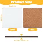 45PCS Sublimation Coasters Blanks Ceramic Square Heat Transfer Coasters with Cork Back 4x4 inch MDF Sublimation Coasters Blanks White Glazed Ceramic Tiles for Sublimation Thermal Transfer