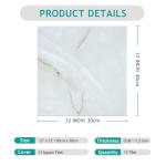 VEELIKE 12-Pack Misty Grey Marble Peel and Stick Floor Tile Waterproof Vinyl Flooring Tiles 12''x12'' Glue Down Laminate Flooring for Bathroom Bedroom Kitchen Self Adhesive Marble Vinyl Floor Tiles