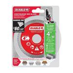 Diablo Diamond Continuous Rim Masonry Cuf - Off Disc for Granite, Marble, Porcelain and Tile - 4" Diameter, 7/8", 20mm, 5/8" Arbor, 1.4mm Kerf - DMADC0400