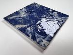 Tenedos Monet Cloudy Blue Hand Painted Look Square 5.75 Inch Glossy Glazed Porcelain Floor and Wall Tile for Swimming Pools, Kitchen Backsplash, Bathroom Walls, Accent Walls (1 Piece)