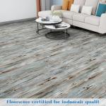 Peel and Stick Floor Tile, 72 Pack 108 Sq.Ft, Waterproof Wood Plank Vinyl Tile Stickers, Self-Adhesive DIY Flooring Tiles for Bedroom, Living Room, Bathroom （36" x 6"，Dustgray）