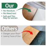 Peel and Stick Floor Tile, 72 Pack 108 Sq.Ft, Waterproof Wood Plank Vinyl Tile Stickers, Self-Adhesive DIY Flooring Tiles for Bedroom, Living Room, Bathroom （36" x 6"，Dustgray）