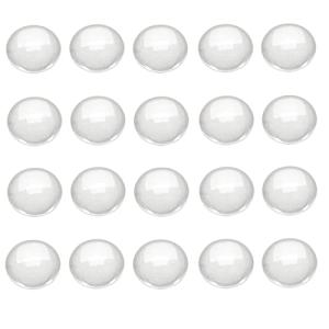 Dophee Round Glass Cabochon for Jewelry Making, Clear Dome Tiles with Flat Back, Dome Bead Cameo Cabochon Tile for DIY Craft Photo, Pendants, Rings, Necklace, 20mm/0.79in, 20-Pack