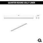 Questech Quarter Round Tile Trim, 1/2 x 12 Inch Corner Shower Tile Edge Trim, Decorative Jolly Tile Liner Cap for Kitchen Backsplash Bathroom Shower, Sand Polished, 6 Pack