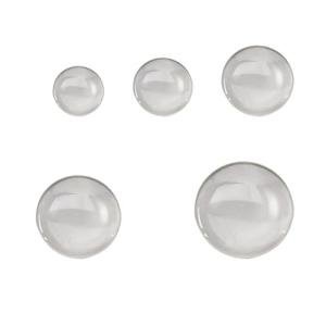 Tutuxio 100pcs 5 Size 14mm 16mm 20mm 25mm 30mm Glass Dome Cabochons Clear Round Tiles, Transparent Half Round Flat Back Non-calibrated for DIY Crafts, Necklace Pendant, Jewelry Making