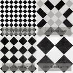 Black and White Waterproof Peel and Stick Floor Tiles
