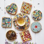 Assorted Iridescent Mosaic Tiles for Crafts