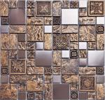 Bronze Metal Mosaic Tile for Walls and Backsplashes