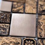 Bronze Metal Mosaic Tile for Walls and Backsplashes