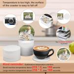 50 Pack Round Ceramic Tiles for DIY Crafts
