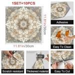 10PCS 12x12 Inch Peel and Stick Floor Tiles