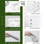 Peel and Stick Beige & White Shower Floor Tiles