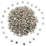 500PCS Silver Ceramic Mosaic Tiles for DIY Projects