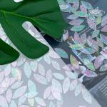 Iridescent Mosaic Glass Petals & Leaves Tiles