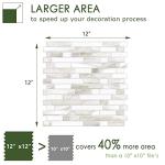 Peel and Stick Beige & White Shower Floor Tiles