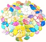 Iridescent Flower Ceramic Mosaic Tiles for Crafts