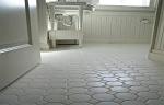 Retro White Octagon Porcelain Mosaic Tile 11.5
