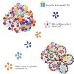 Iridescent Flower Mosaic Tiles for DIY Projects