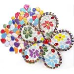 Iridescent Flower Mosaic Tiles for DIY Projects