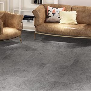 32-Pack Gray Peel and Stick Slate Floor Tiles