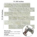 Light Beige Green Slate Peel and Stick Tile