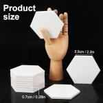 50 PCS Hexagon Ceramic Coasters for DIY Projects