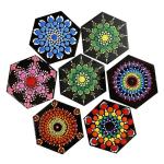 50 PCS Hexagon Ceramic Coasters for DIY Projects
