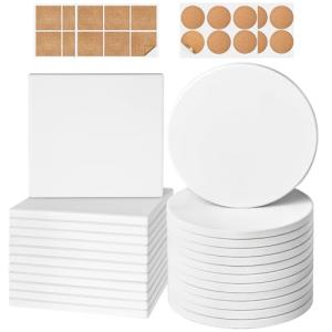 Unglazed Ceramic Coasters for Arts and Crafts