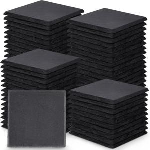 Slate Drink Coasters Set - 72 Pieces, 4 Inch