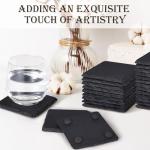 Slate Drink Coasters Set - 72 Pieces, 4 Inch