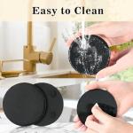 60 PCS Black Slate Drink Coaster Set