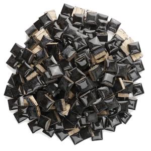 Black Square Mosaic Tiles for DIY Home Projects