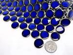 Cobalt Blue Penny Round Porcelain Mosaic Tile