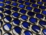 Cobalt Blue Penny Round Porcelain Mosaic Tile