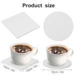 Geytetqi 50 PCS Round Square Ceramic Coasters