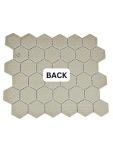 Olivia Hexagon Matte White and Gold Porcelain Tile