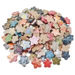 500g/1.1lb Flower Shape Ceramic Mosaic,Iridescent Irregular Mosaic Pieces for Home Decoration or DIY Crafts,Mosaic Making Supplies. (Mixed Color)