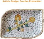 1.1LB Irregular Ceramics Mosaic Tiles, Mosaic Pieces Stones for DIY Mosaic Making Craft Hobby Arts Home Wall Decoration (Sky Blue)