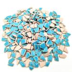 1.1LB Irregular Ceramics Mosaic Tiles, Mosaic Pieces Stones for DIY Mosaic Making Craft Hobby Arts Home Wall Decoration (Sky Blue)