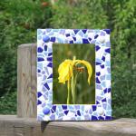 1.1LB Irregular Ceramics Mosaic Tiles, Mosaic Pieces Stones for DIY Mosaic Making Craft Hobby Arts Home Wall Decoration (Sky Blue)