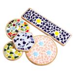 1.1LB Irregular Ceramics Mosaic Tiles, Mosaic Pieces Stones for DIY Mosaic Making Craft Hobby Arts Home Wall Decoration (Sky Blue)
