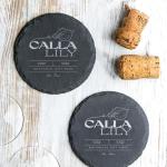 36pcs Black Slate Coasters Bulk Set 18 Round & 18 Square 4Inch Stone Coasters for Laser Engraving, DIY, Home, Bar, Wedding & Party Decor