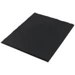 MOUYAT 4 Pack 12x10 Inch Black Slate Plates, Rectangle Slate Cheese Board with Natural Edge, Natural Stone Plates Cutting Board Charcuterie Boards for Cheese, Sushi, Meat, Appetizers